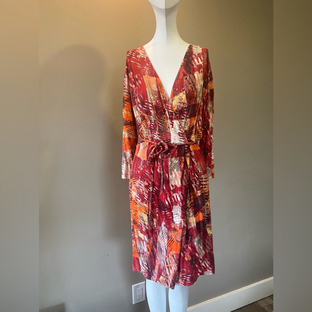 Kony Red Print Dress - Large